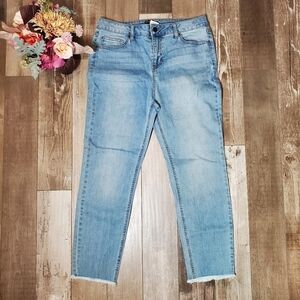 Fashion Nova Light Wash Blue Denim High Rise Skinny Jeans Size 15 / 32 NWOT